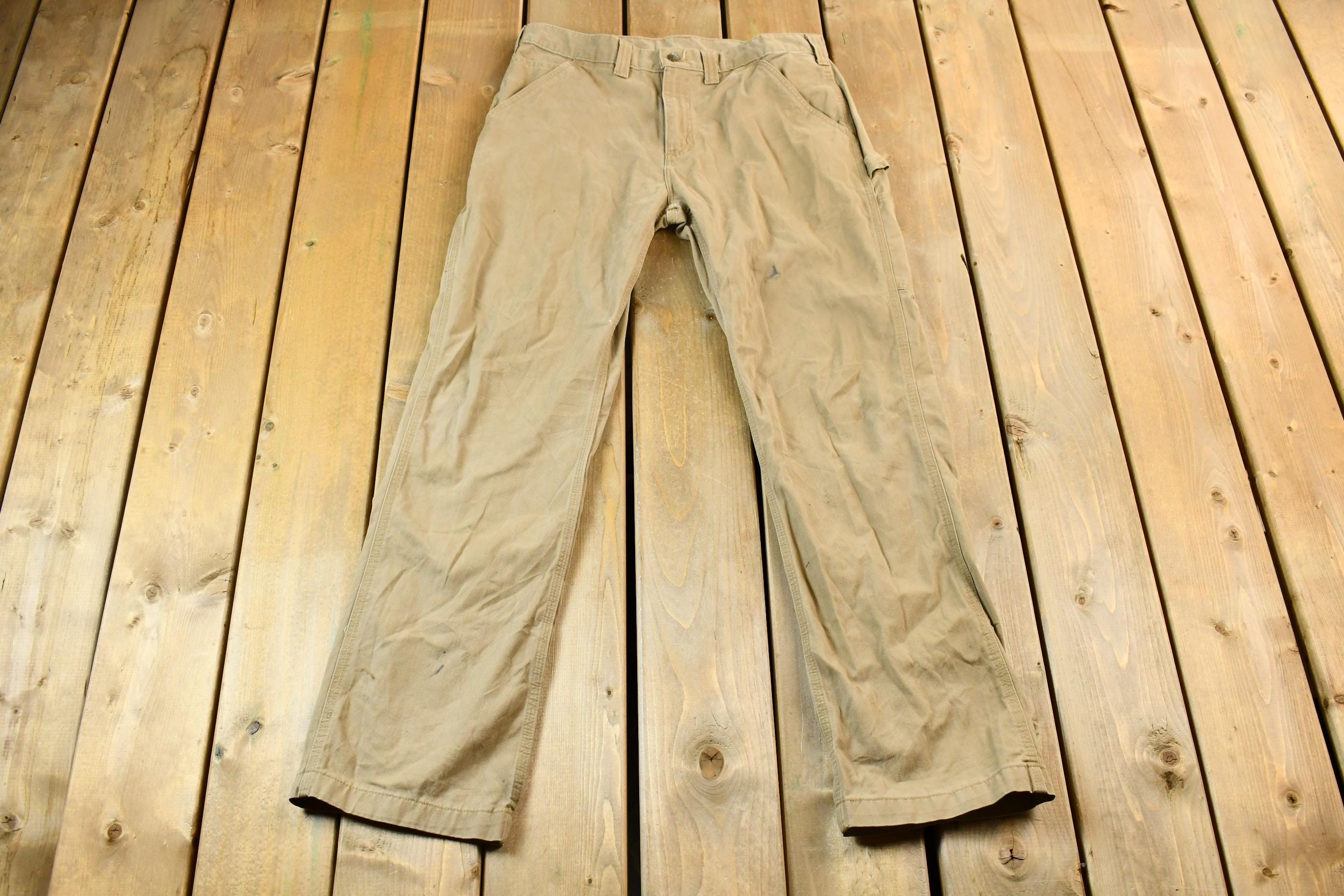 Vintage 1990s Light Tan Carhartt Work Pants Size 32 x 28