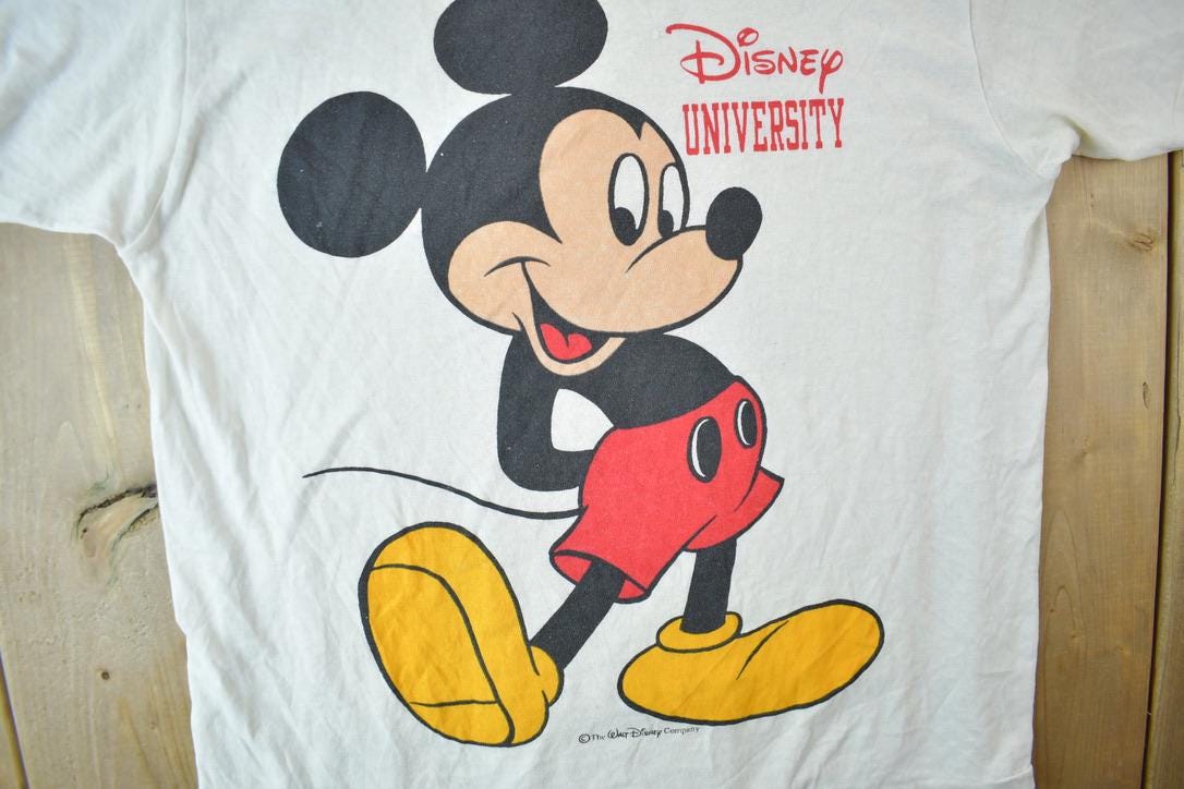 Vintage 1980s Mickey Mouse Disney University Champion T-Shirt