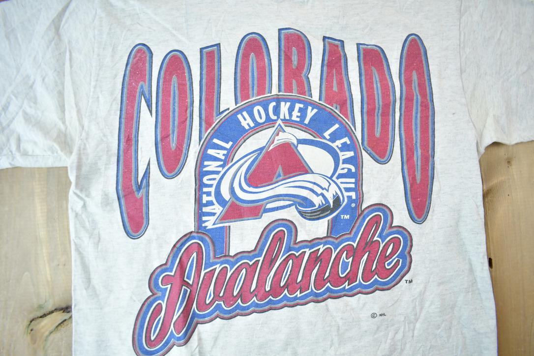 Vintage 1990s Colorado Avalanche NHL Youth Size Graphic T-Shirt