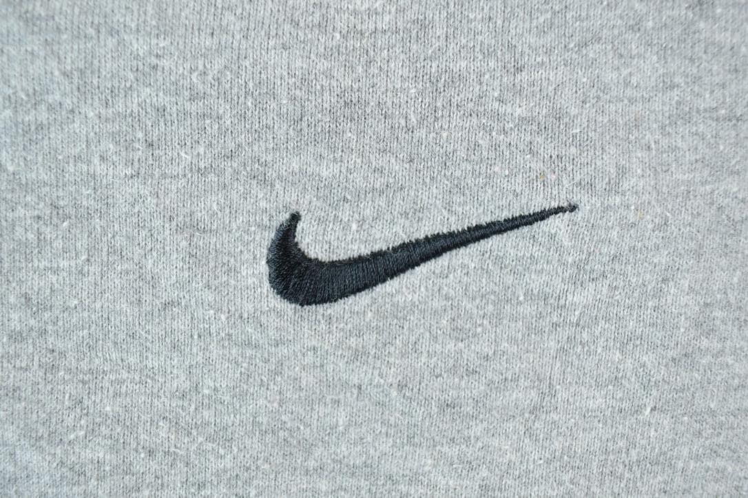 Vintage 1990s Nike Embroidered Mini Swoosh Hoodie Sweatshirt