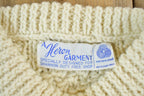 Vintage 1990s 100% Wool Cable Knit Crewneck Sweater