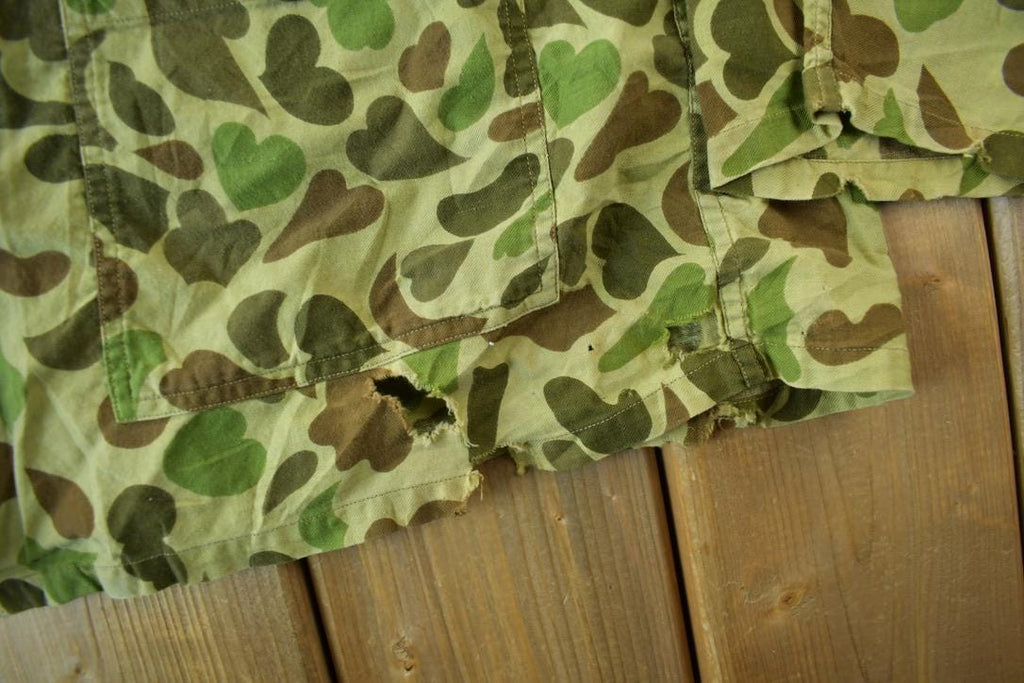 Vintage 1970s Caliber Duck Camo Button Up Shirt