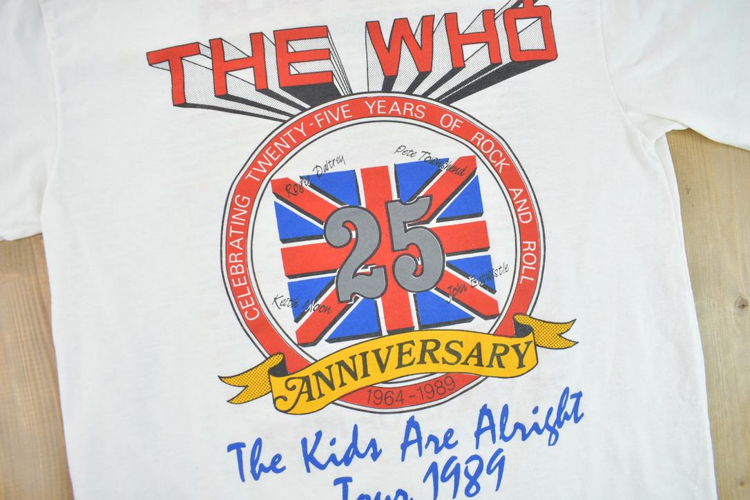 Vintage 1989 The Who The Kids Are Alright Tour Band T-shirt