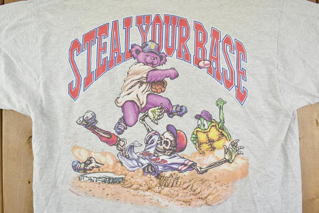 Vintage 1990s Grateful Dead Steal Your Base Tour Band T-shirt