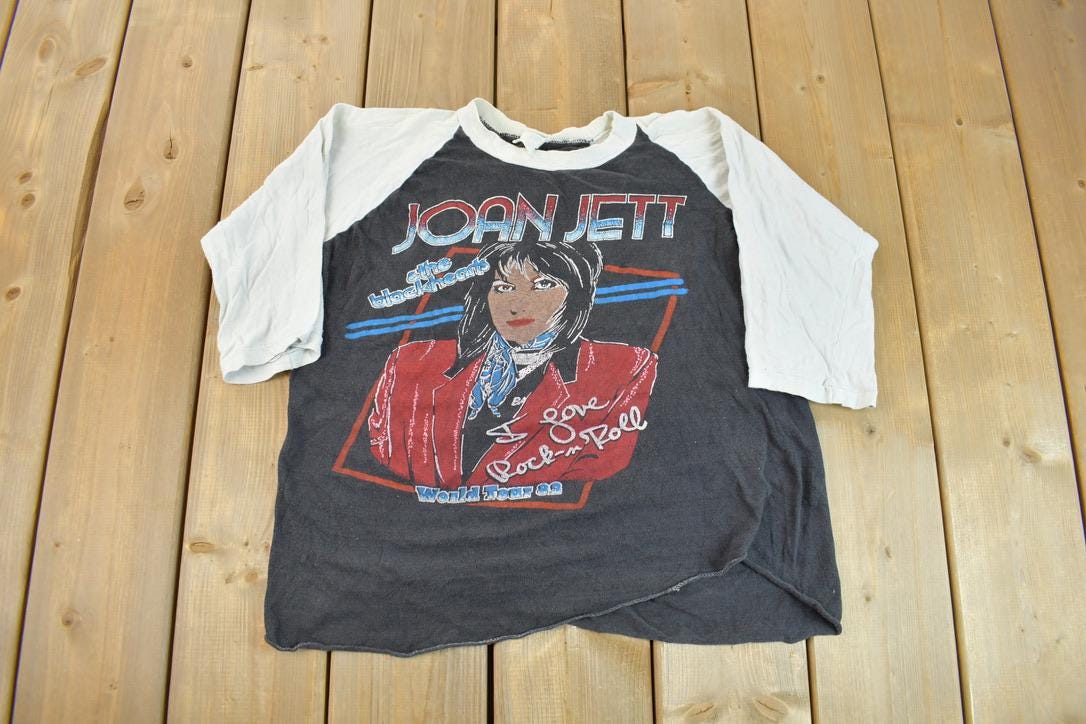 Vintage 1982 Joan Jett & The Blackhearts World Tour Raglan Band Tee