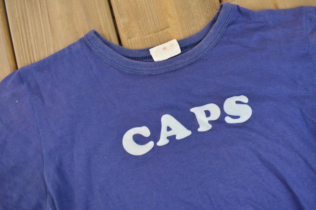 Vintage 1980s CAPS Single Stitch Graphic T-Shirt