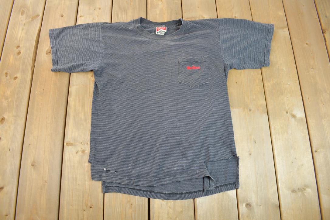 Vintage 1990s Marlboro Embroidered Pocket T Shirt