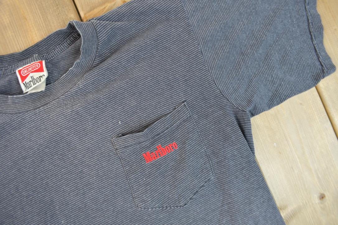 Vintage 1990s Marlboro Embroidered Pocket T Shirt