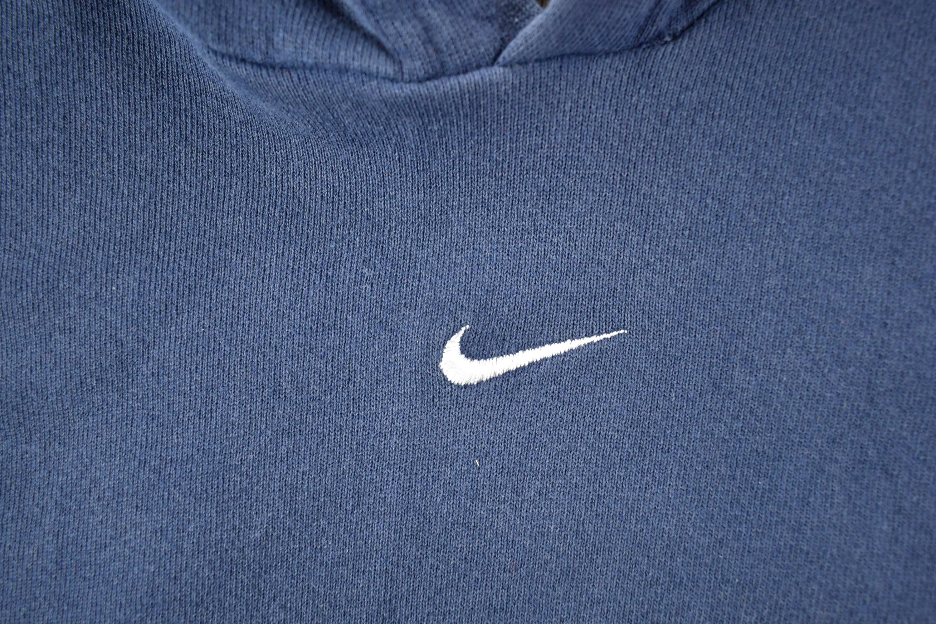 Vintage 1990s Nike Embroidered Mini Swoosh Hoodie Sweatshirt