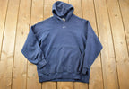 Vintage 1990s Nike Embroidered Mini Swoosh Hoodie Sweatshirt