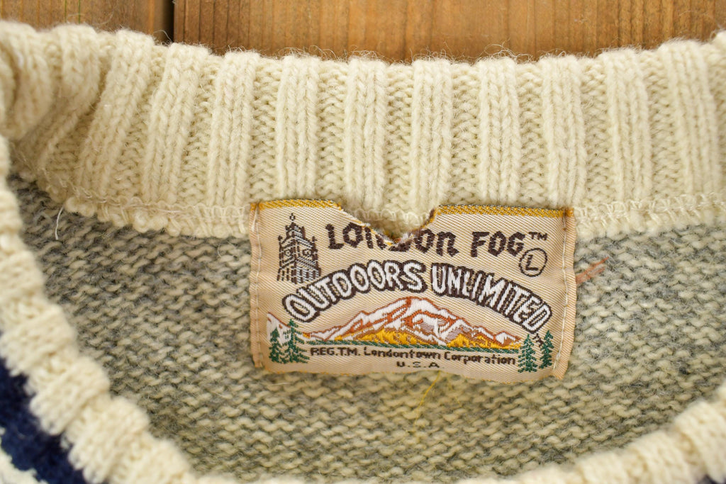 Vintage 1990s London Fog Heavy Knit Crewneck Sweater