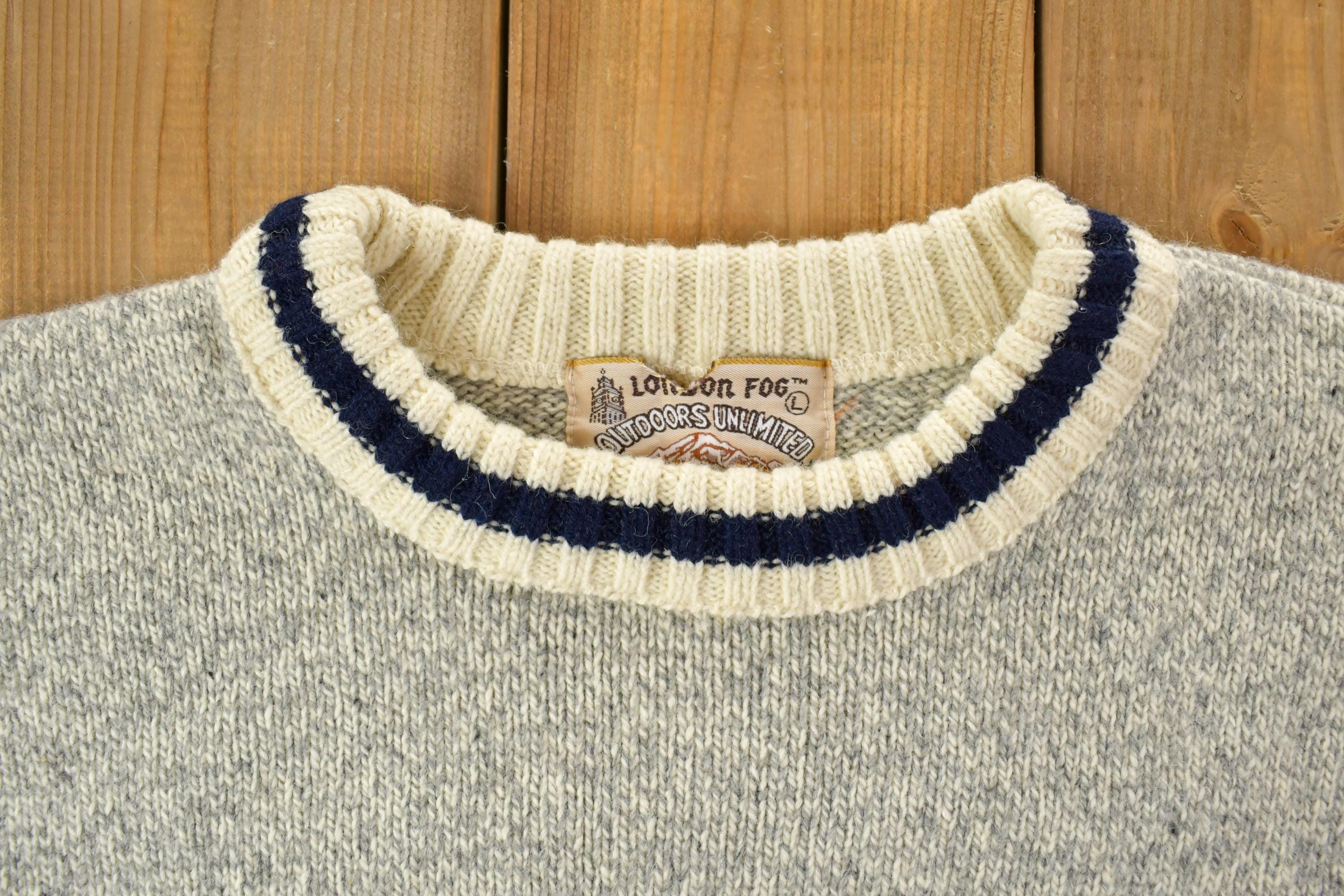 Vintage 1990s London Fog Heavy Knit Crewneck Sweater