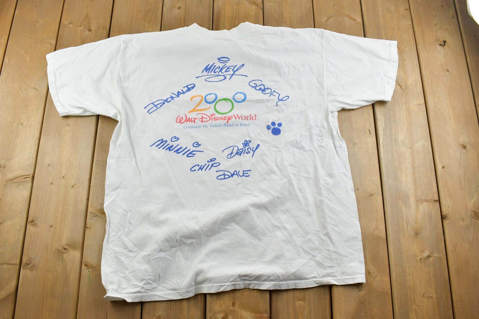 Vintage Y2K Walt Disney World Mickey Mouse Cartoon Promo T-Shirt