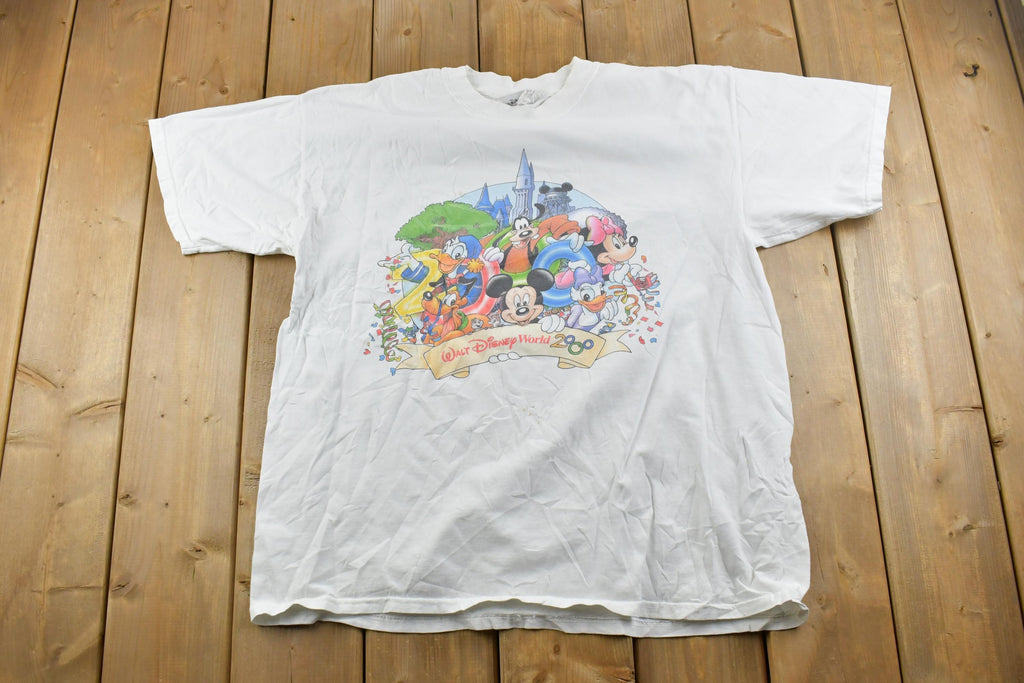 Vintage Y2K Walt Disney World Mickey Mouse Cartoon Promo T-Shirt