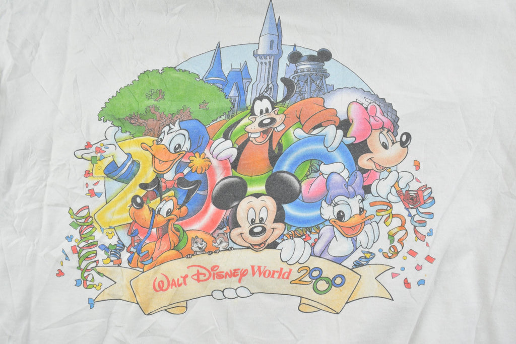 Vintage Y2K Walt Disney World Mickey Mouse Cartoon Promo T-Shirt