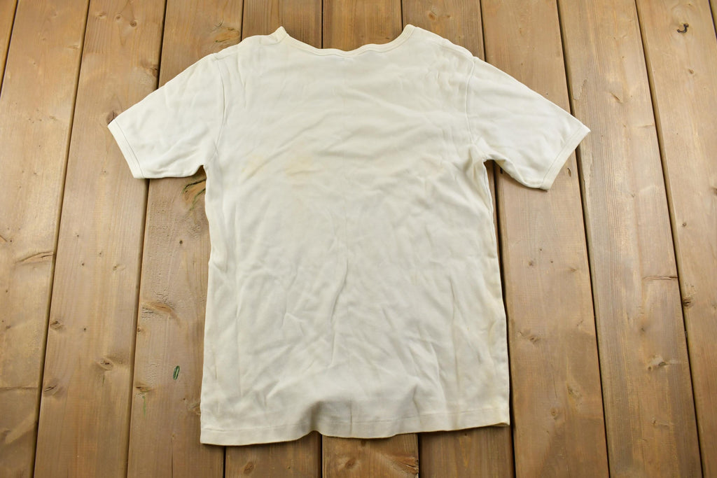 Vintage 1980s Davos Hockey Cartoon Graphic T-Shirt