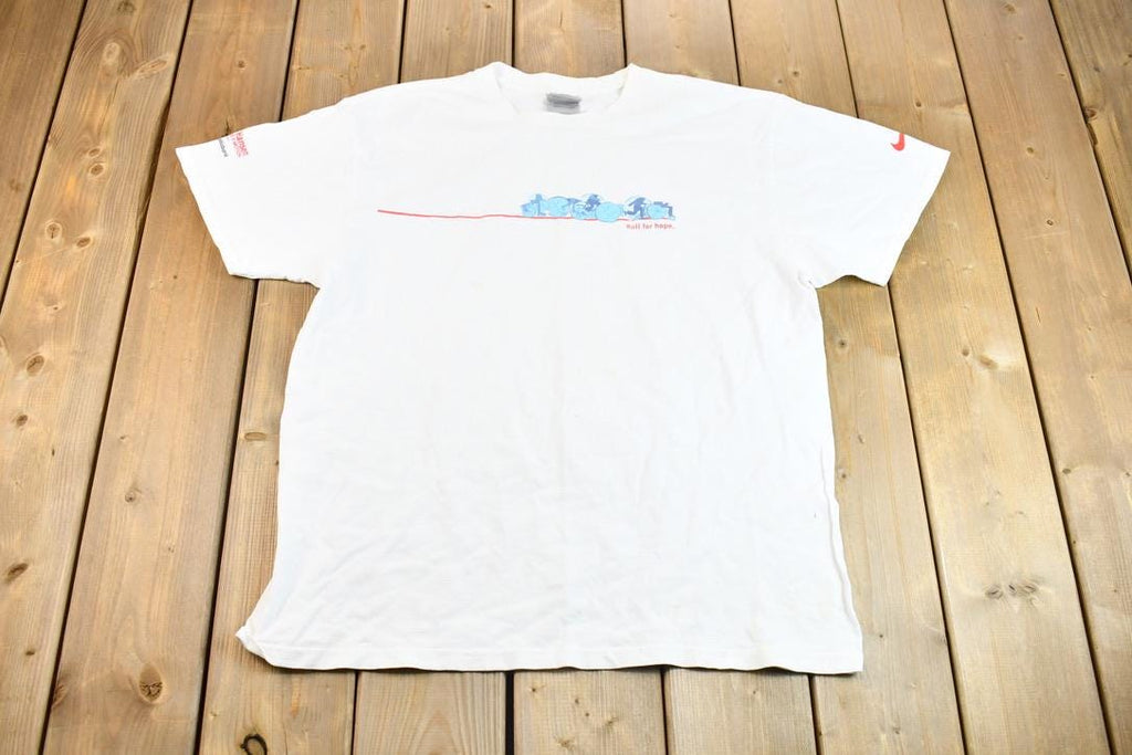 Vintage 1980s Rick Hansen Wheels in Motion Roll for Hope Graphic Nike T-Shirt