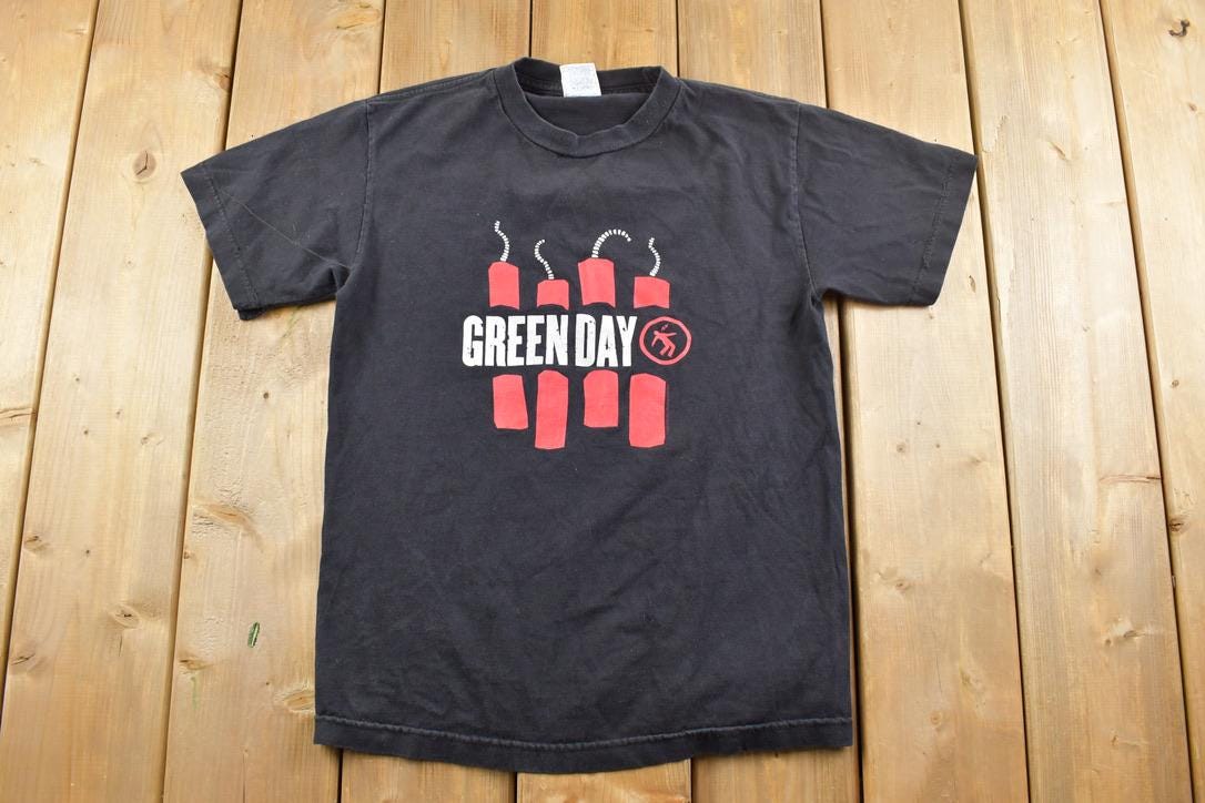 Vintage 1990s Green Day American Idiot Tour Band T-shirt