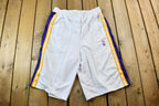 Vintage Deadstock Y2K Hardwood Classics LA Lakers NBA Basketball Embroidered Warmup Jacket & Shorts Set