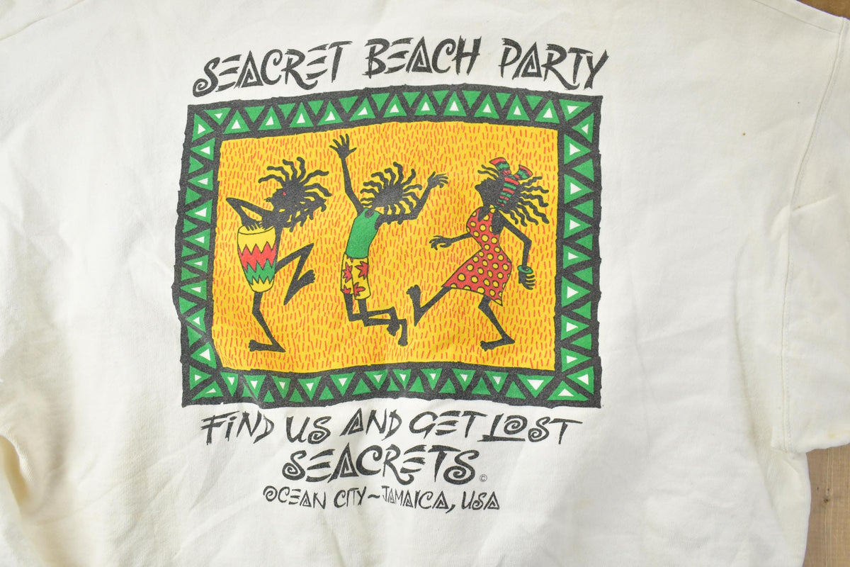 Vintage 1990s Ocean City Jamaica Seacrets Heavyweight Crewneck Sweatshirt