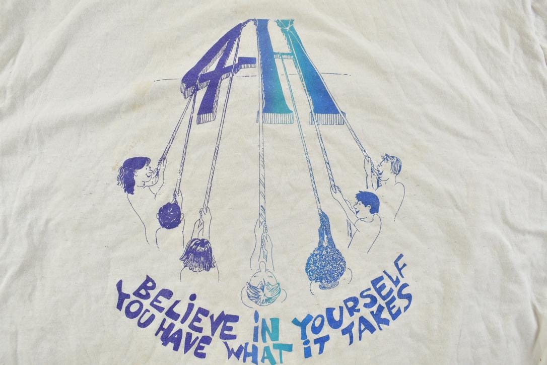 Vintage 1980s Believe In Yourself Graphic T-Shirt