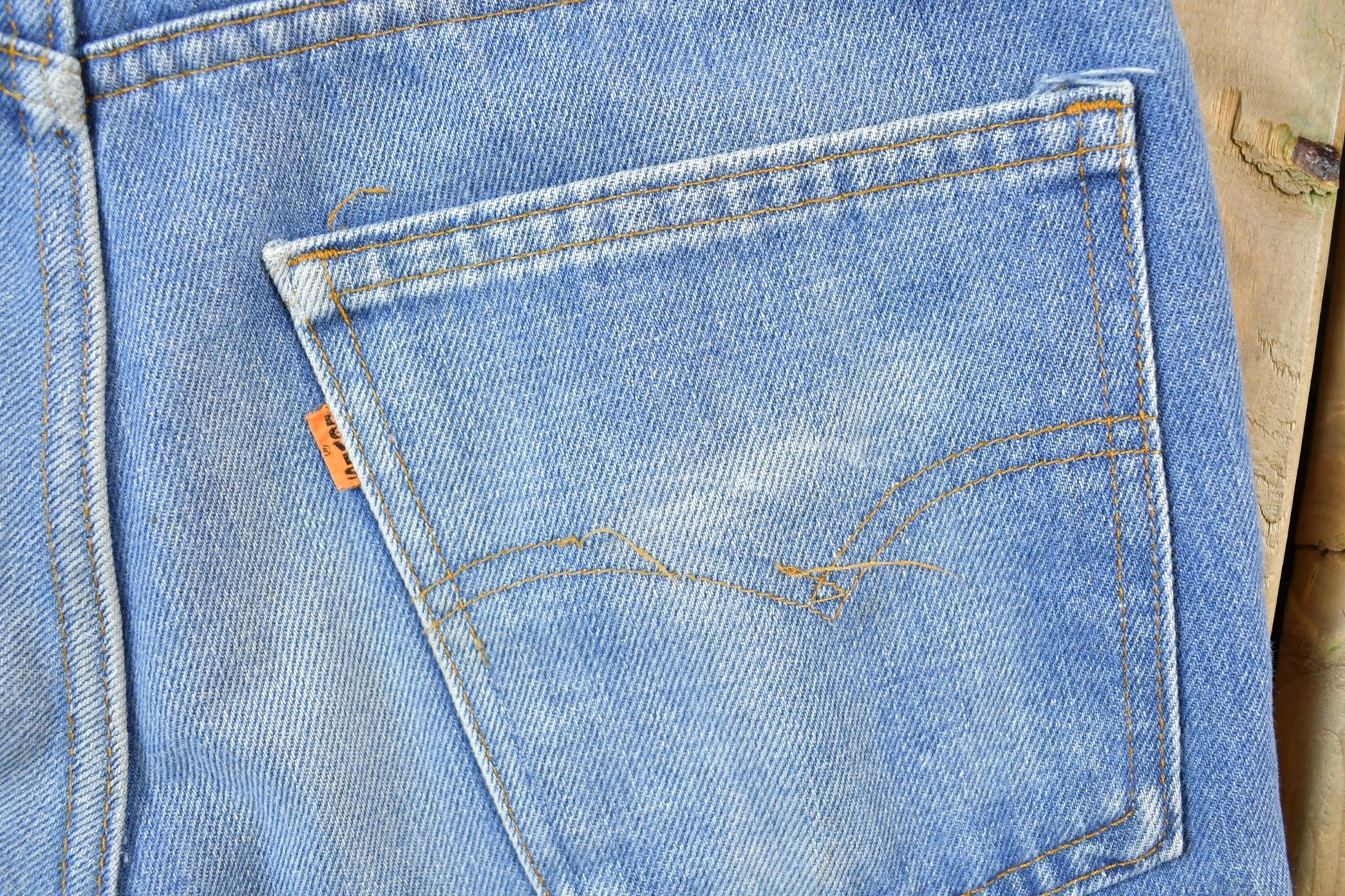 Vintage 1990s Levis Denim Jeans Orange Tab Size Size 31 x 34