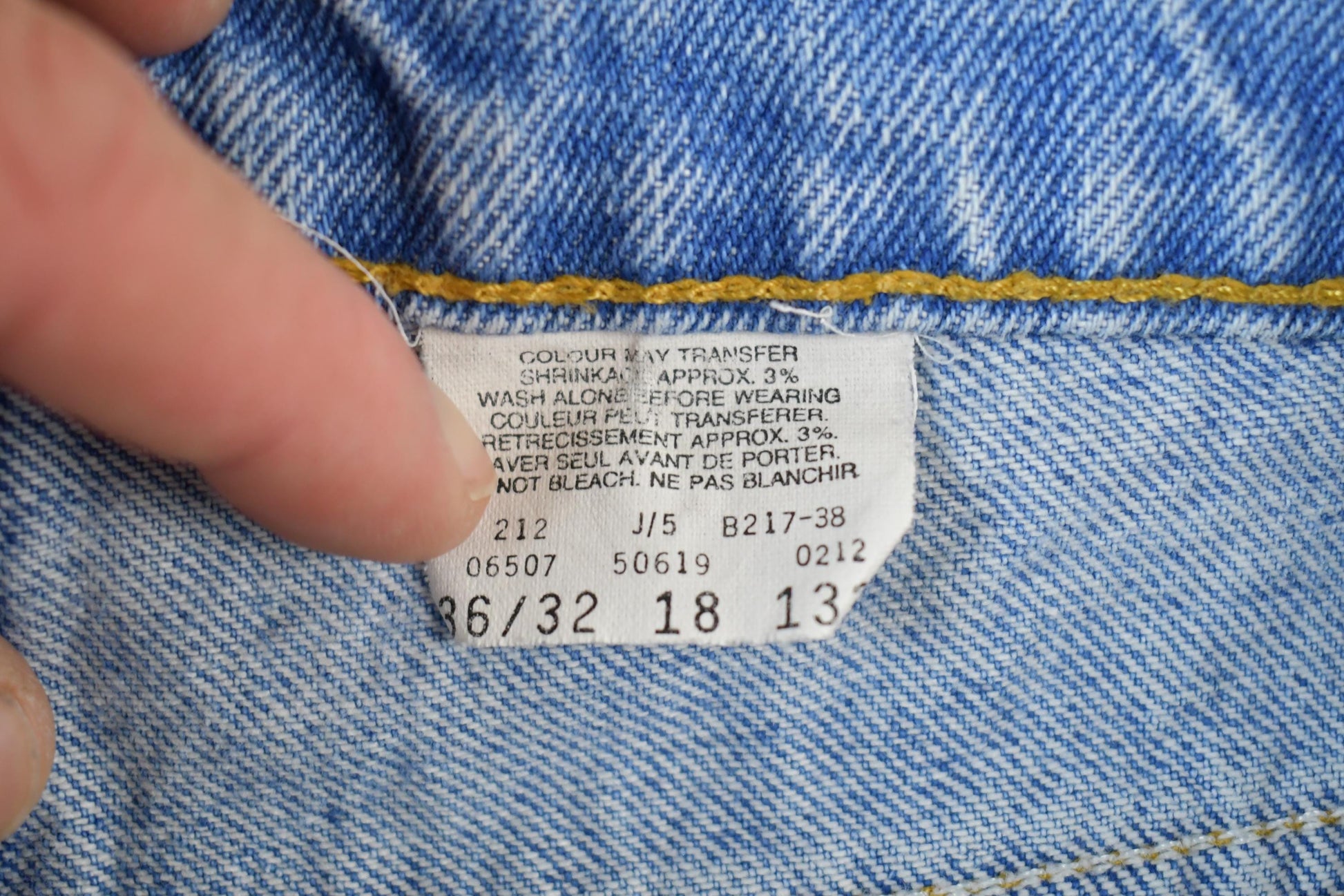 Vintage 1990s Levis Orange Tab Denim Jeans Size 36 x 32