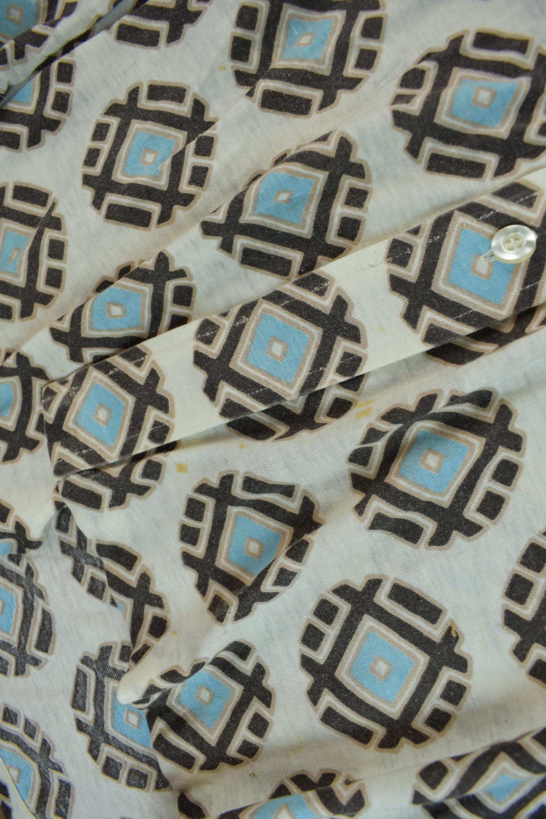 Vintage 1970s Donegal All Over Print Psychedelic Style Button-Up Shirt