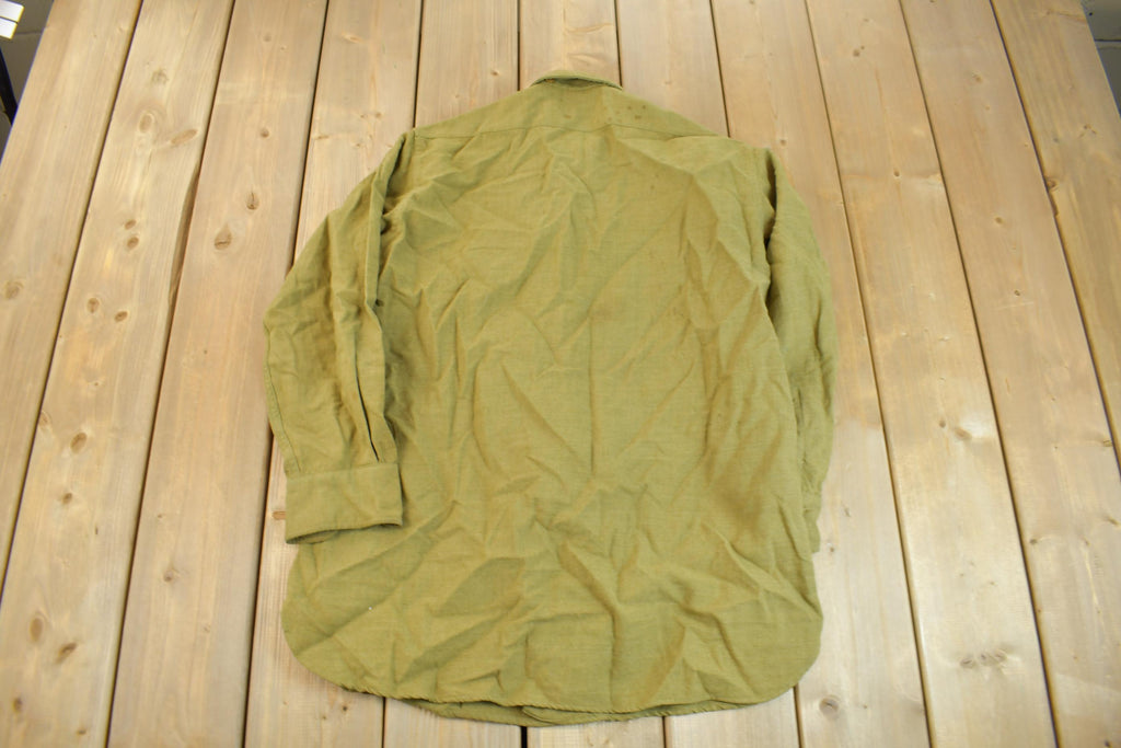 Vintage 1960s OG-107 Military Sateen Shirt