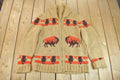 Vintage 1950s Hand-Knit Buffalo Theme Cowichan Sweater
