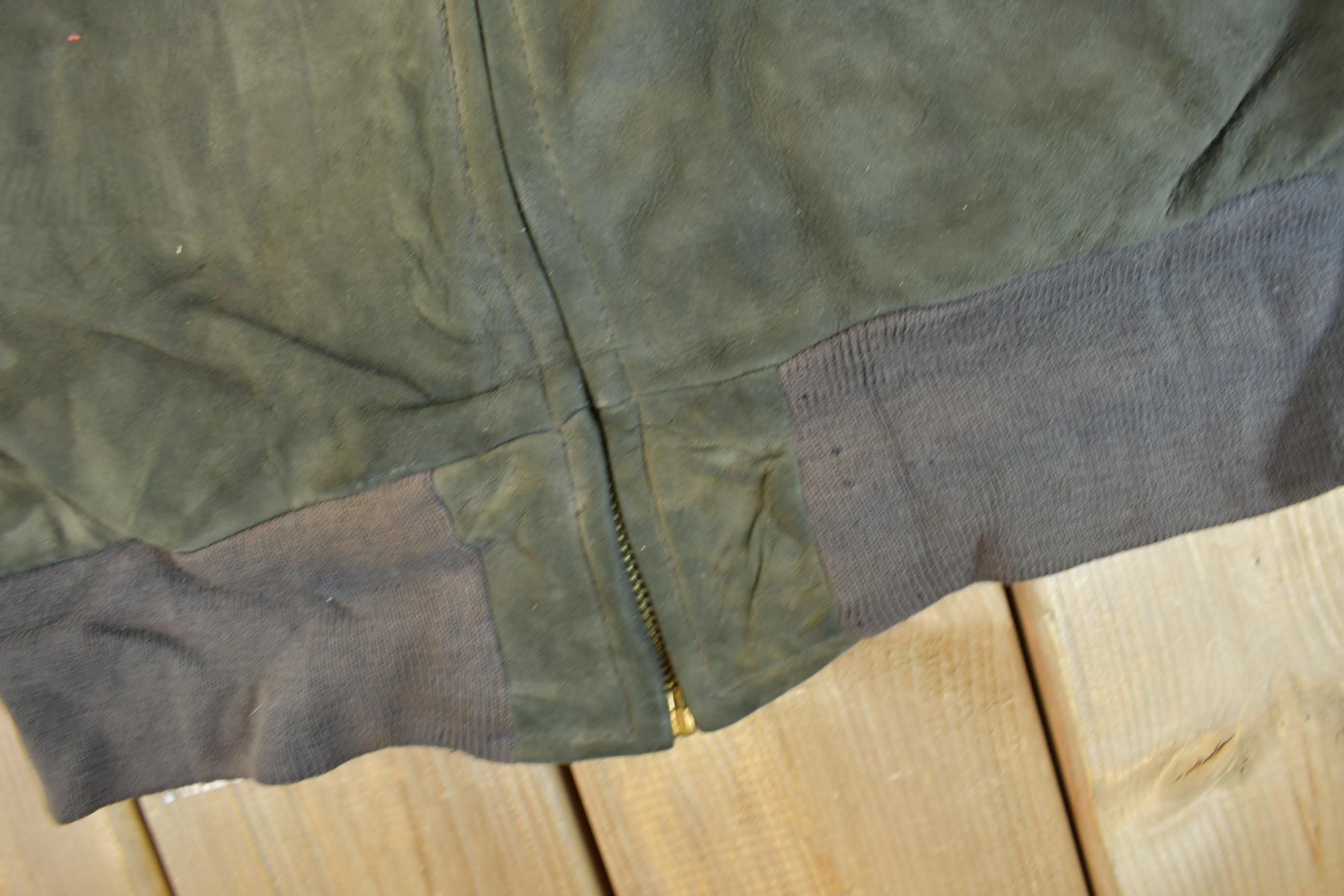 Vintage 1950s Excelled Leather Suede Bomber Jacket Size M