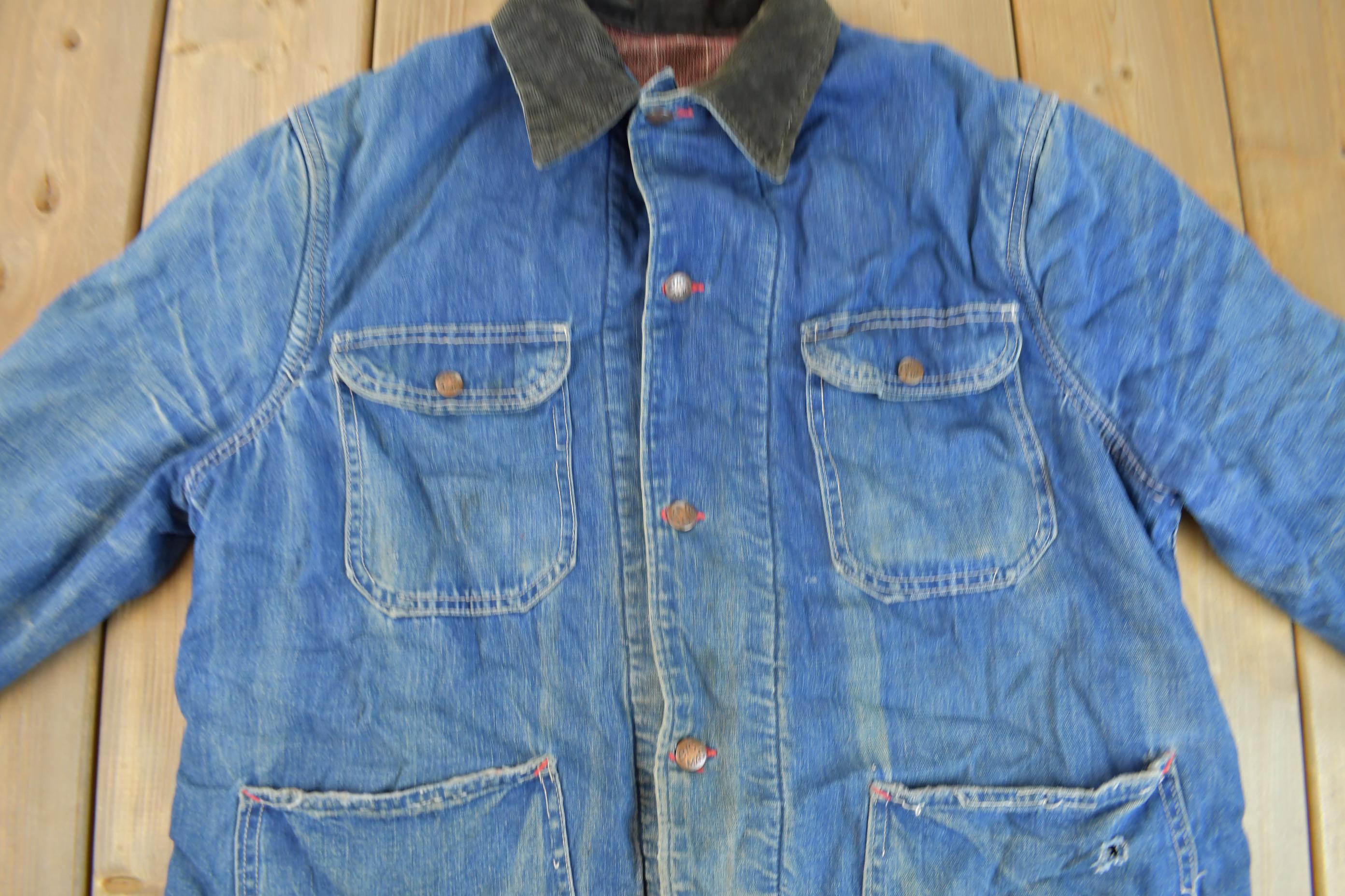 Vintage 1960s Big Mac Blanket Lined Denim Chore Coat