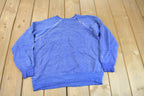Vintage 1960s Blank Faded Blue Crewneck Sweatshirt