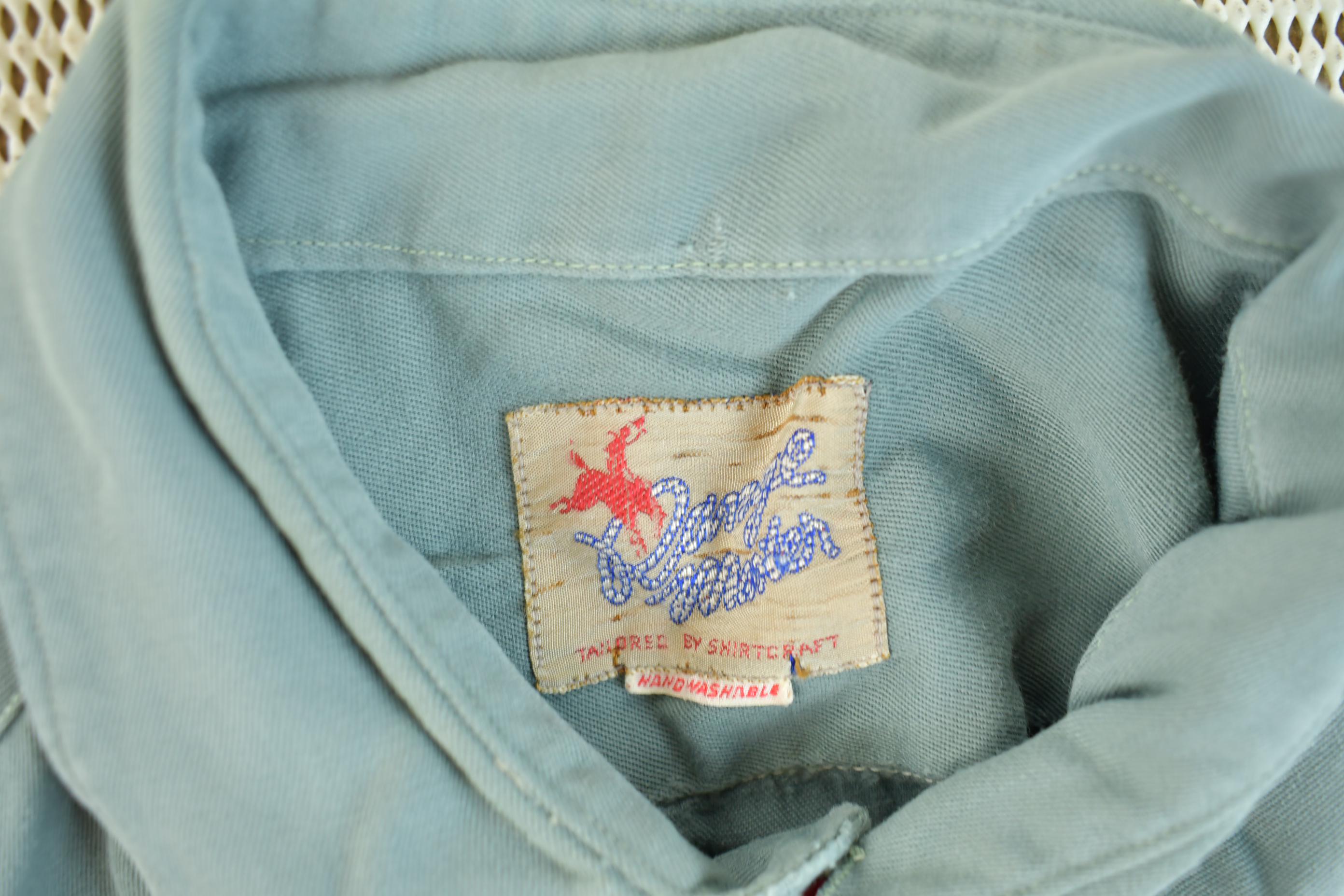 Vintage 1950s Range Maker Embroidered Western Shirt