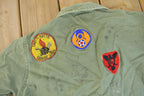 Vintage 1960s US Military Patchwork Sateen Shirt