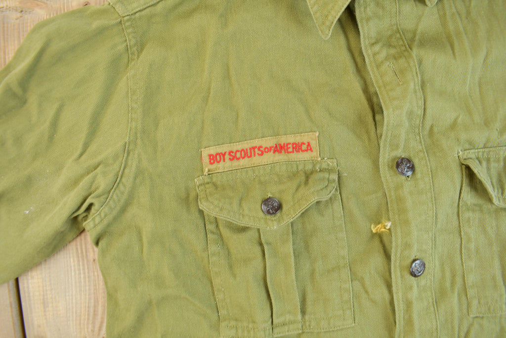 Vintage 1960s Boy Scouts Of America Button Up Shirt