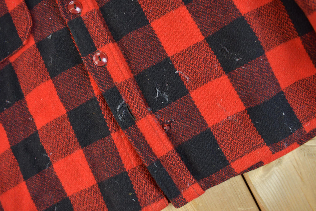 Vintage 1950s Woolrich Buffalo Plaid Wool Shacket