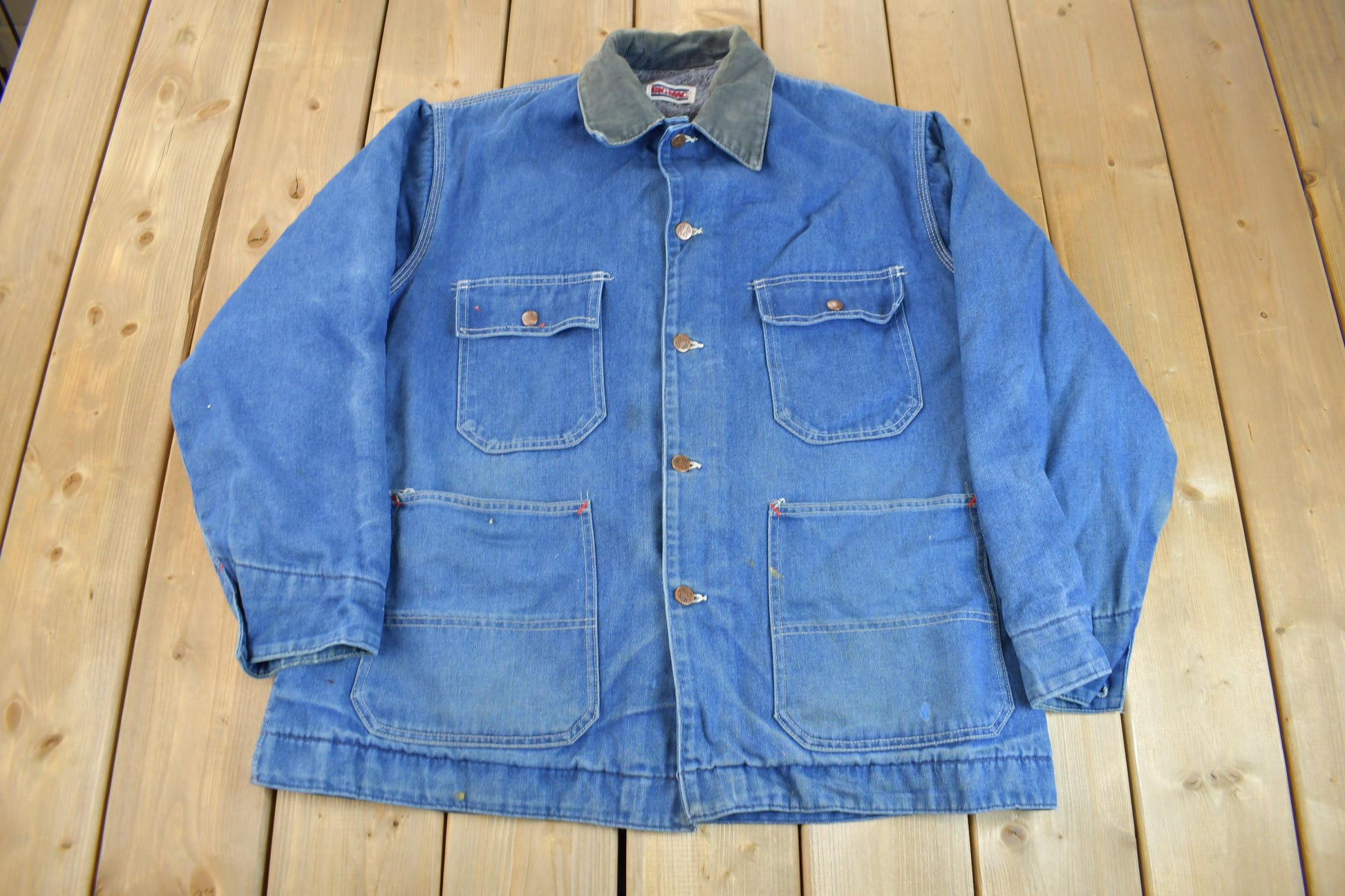 Vintage 1970s Big Mac Blanket Lined Denim Chore Coat