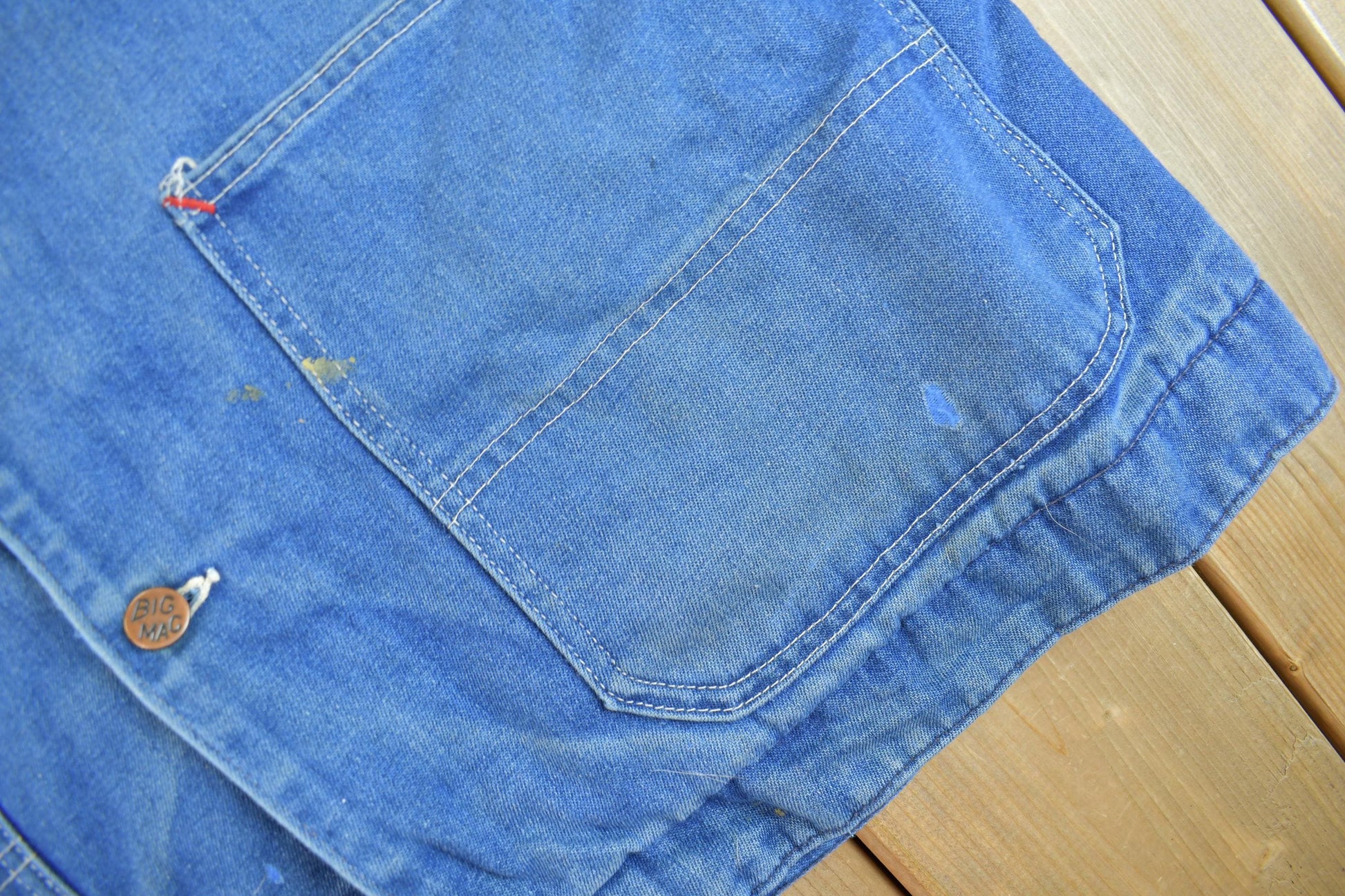 Vintage 1970s Big Mac Blanket Lined Denim Chore Coat