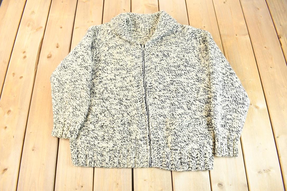 Vintage 1950s Hand-Knit Cowichan Sweater