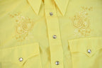 Vintage 1970s H BAR C California Ranch Wear Long Tail Button Up Shirt
