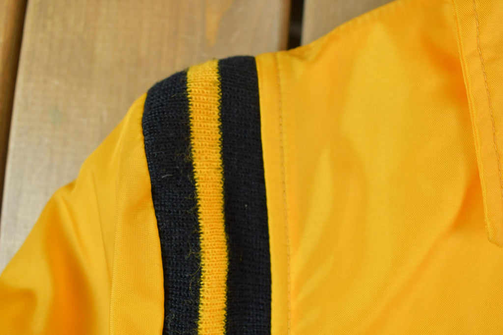 Vintage 1973 1974 Ontario Midget Langton Champs Satin Varsity Button Up Trainer Jacket Made In USA