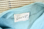 Vintage 1960s Glasgo Light Blue Knit Mohair Blend Cardigan Sweater