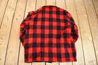 Vintage 1950s Minneosta Woolen Co Buffalo Plaid Wool Shacket