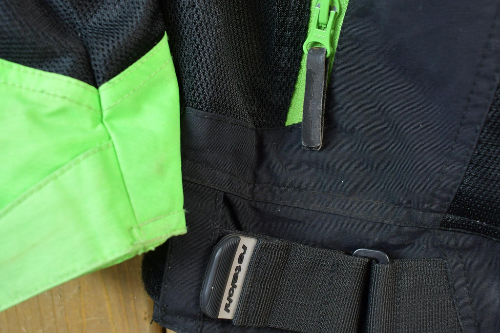 Vintage 1990s Kawasaki Racing Team Embroidered Neon Green Racing Jacket