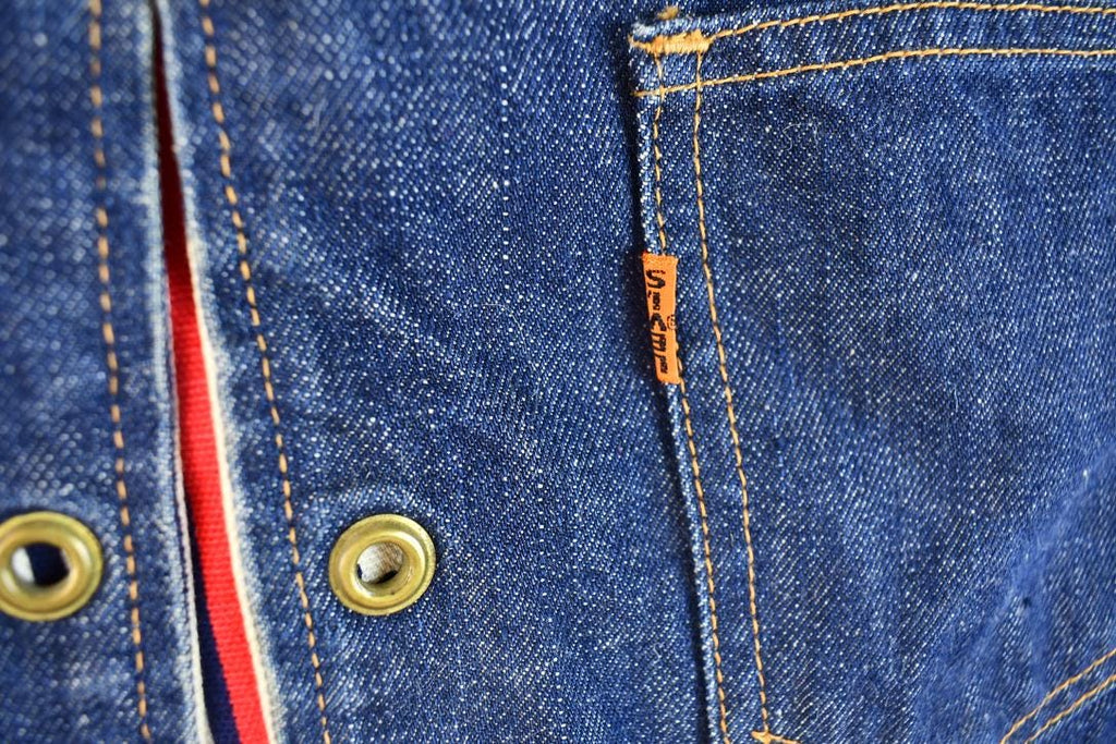 Vintage 1960s Big E Levis Reversible Jean Jacket Vest