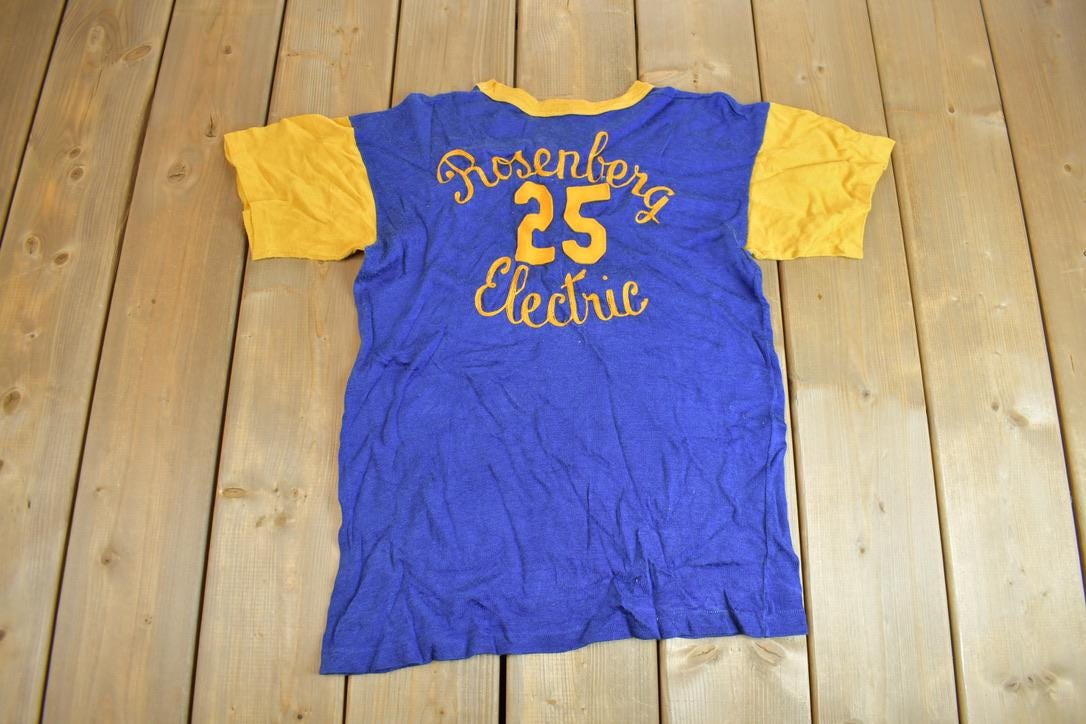 Vintage 1950s Rosenberg Electric #25 Chain Stitch Jersey