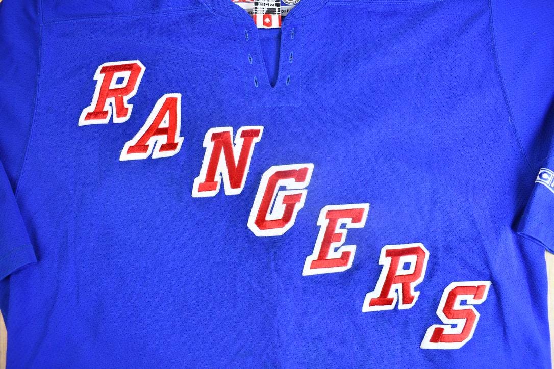 Vintage 1990s New York Rangers Jaromir Jagr NHL CCM Hockey Jersey