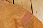 Vintage 1970s California Imperial Faux Fur Lined SuedeBomber Jacket Made In USA