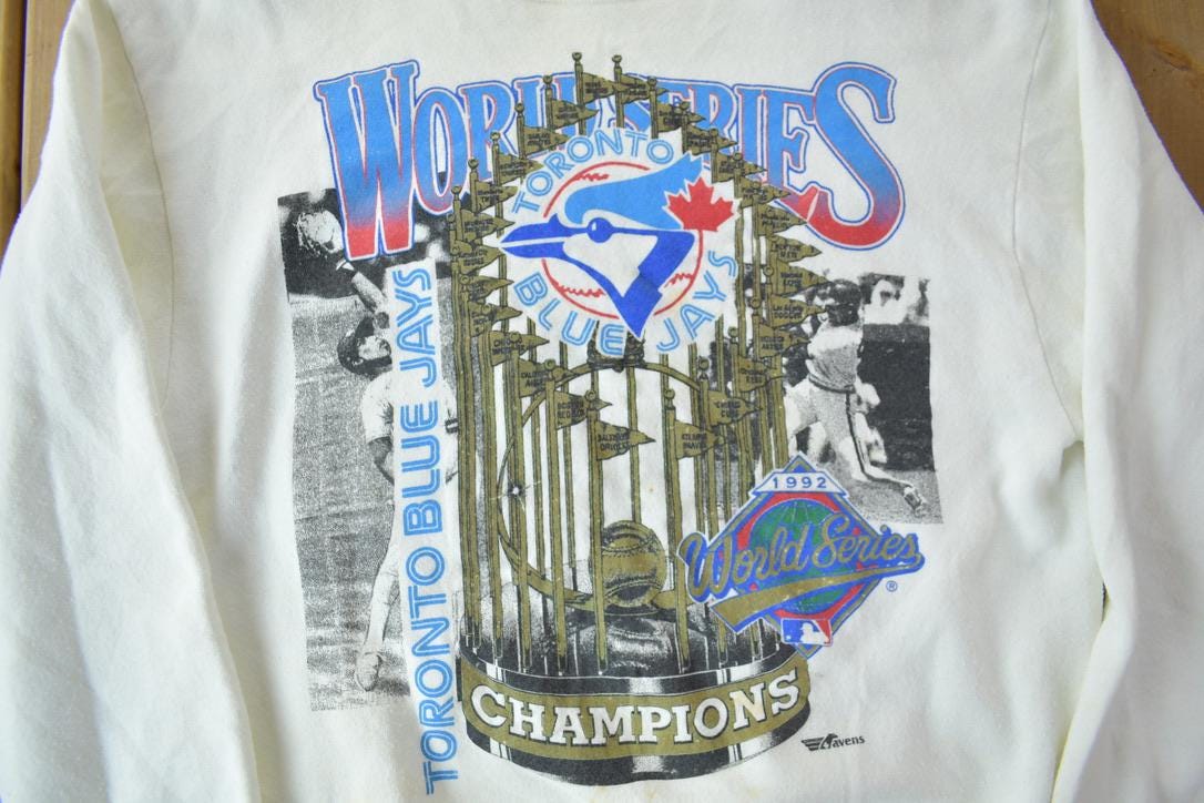 Vintage 1992 Toronto Blue Jays MLB World Series Champions Crewneck Sweatshirt